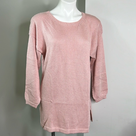 Casa Kaos Pink Side Slit Tunic Sweater size mediumNWT - Picture 1 of 5